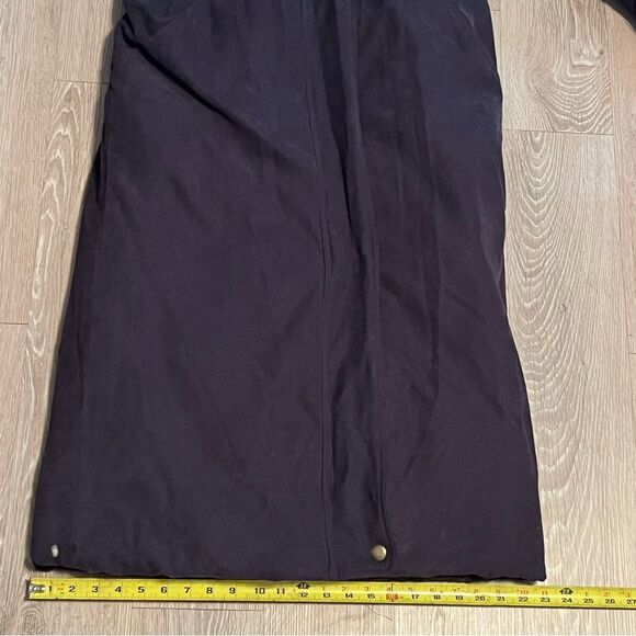 Goose Down Fox fur Navy Blue Maxi removable Genuine collar Hood Vintage S - Picture 12 of 16